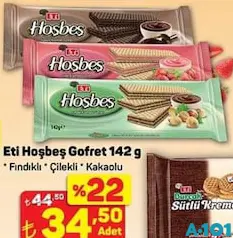 ETİ HOŞBEŞ GOFRET 142 G ETİ HOŞBEŞ GOFRET 142 G